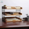 Hộp tiếp tân gỗ sang trọng, khay thư, hộp hồ sơ, dụng cụ sắp xếp máy tính để bàn - 683.100đ 4