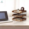 Hộp tiếp tân gỗ sang trọng, khay thư, hộp hồ sơ, dụng cụ sắp xếp máy tính để bàn - 683.100đ 5