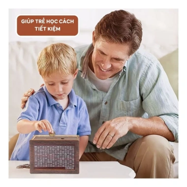 Hộp tiết kiệm gỗ Happy Birds bền đẹp, kèm bảng mục tiêu lên kế hoạch ước mơ - 42.000₫ 5