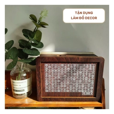 Hộp tiết kiệm gỗ Happy Birds bền đẹp, kèm bảng mục tiêu lên kế hoạch ước mơ - 42.000₫ 6