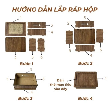 Hộp tiết kiệm gỗ Happy Birds bền đẹp, kèm bảng mục tiêu lên kế hoạch ước mơ - 42.000₫ 9