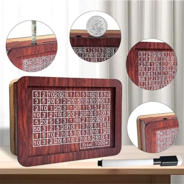 Hộp tiết kiệm gỗ tổng hợp ống HUNA, chứa tiền xu & tiền mặt, giảm còn 70.000₫ 2 Hộp tiết kiệm gỗ tổng hợp ống HUNA, chứa tiền xu & tiền mặt, giảm còn 70.000₫ 2
