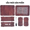 Hộp tiết kiệm gỗ tổng hợp ống HUNA, chứa tiền xu & tiền mặt, giảm còn 70.000₫ 5