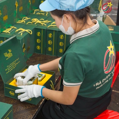 Hộp Trà Biếu Tặng Vạn Thịnh Song Trà 200g Trà Xanh Thái Nguyên Nước Xanh Hậu Ngọt Sâu Giá Khuyến Mãi 740k