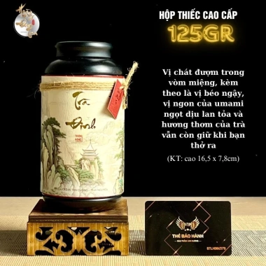 Hộp Trà Đinh Thái Nguyên Thượng Hạng Tân Cương - Bộ Quà Biếu Tặng Cao Cấp, Hộp Gỗ Chè Xanh, Giá 494.000đ