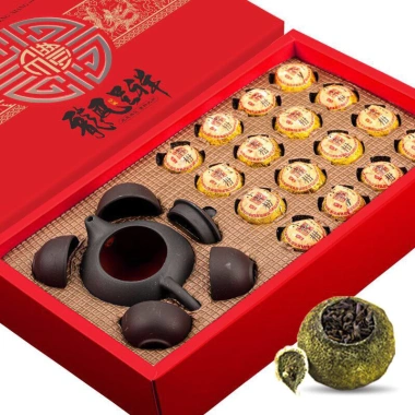 Hộp trà Phổ Nhĩ Quýt + Bộ ấm chén tử sa sang trọng Giá ưu đãi 250.000đ, hàng mới về