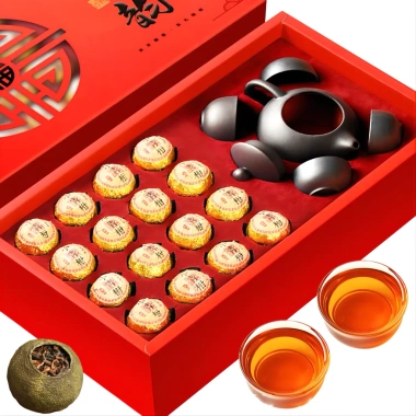 Hộp trà Phổ Nhĩ Quýt + Bộ ấm chén tử sa sang trọng Giá ưu đãi 250.000đ, hàng mới về 10 Hộp trà Phổ Nhĩ Quýt + Bộ ấm chén tử sa sang trọng Giá ưu đãi 250.000đ, hàng mới về 10
