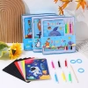 Hộp tranh tô màu học tiếng Anh, tranh cạo than tre 20x20 cm, giá 41.000đ 2