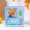 Hộp tranh tô màu học tiếng Anh, tranh cạo than tre 20x20 cm, giá 41.000đ 6