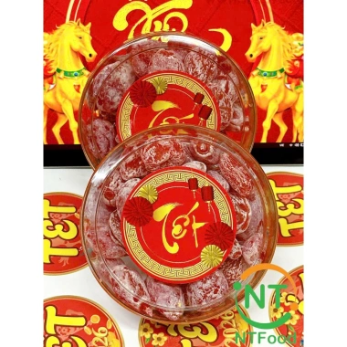 Hộp Tròn Nhỏ Hạt & Mứt Tết Bính Ngọ NTFood - Quà Biếu Lễ Tết, Giá 53k 7
