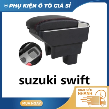 Hộp Tỳ Tay Xe Swift Cao Cấp, Tích Cổng Sạc USB, Chắc Chắn - Giá Sỉ 290.000đ