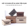 Hộp vải đa năng gấp gọn, đựng quần áo, đồ lót, ga giường, nắp đậy chắc chắn, chỉ 60.000đ 7