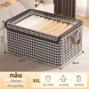 Hộp vải đựng quần áo khung thép có nắp tay cầm tiện lợi bảo quản đồ lót - 49.000 VND 10