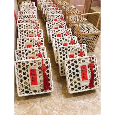 Hộp vali tre đựng quà Tết, hộp quà tặng mây tre đan - Giá chỉ 45.000đ, giảm từ 56.700đ 2