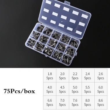 Hộp vòng dẫn cần câu cá thép không gỉ S2 - 4 kích thước 80/75/50/30, giá chỉ 169.605 VND 8