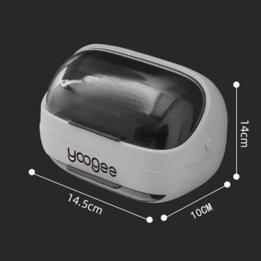 Hộp xà phòng COOLCELLS thoát nước, nắp trong suốt, treo tường, không cần đục lỗ - 99.000₫