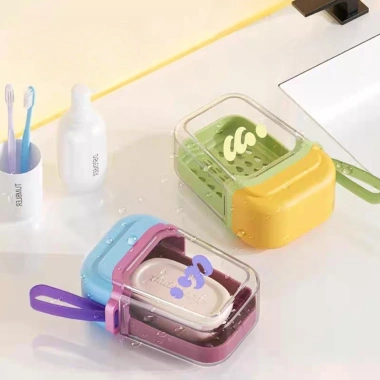 Hộp xà phòng Mini trong suốt du lịch - Hai lớp thoát nước, nắp tổ chức, giá ưu đãi 54,717 VND 3 Hộp xà phòng Mini trong suốt du lịch - Hai lớp thoát nước, nắp tổ chức, giá ưu đãi 54,717 VND 3