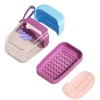 Hộp xà phòng Mini trong suốt du lịch - Hai lớp thoát nước, nắp tổ chức, giá ưu đãi 54,717 VND 9