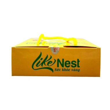 Hộp xách 6 hủ 70ml Like Nest - Tổ yến sào 25% yến chưng và Đông trùng hạ thảo Vàng, hỗ trợ sức khỏe
