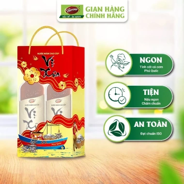 Hộp Xuân 2 chai Nước Mắm Cao Cấp Vị Xưa 500ml 40 độ đạm Giá ưu đãi 163.228