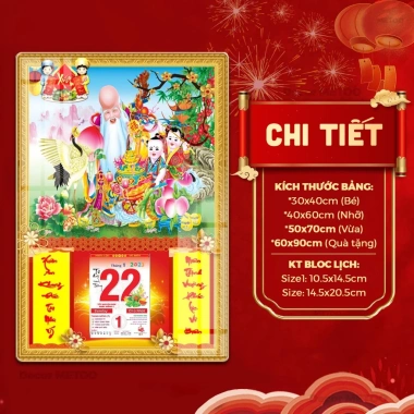 HOT 2.026 Lịch Gỗ Treo Tường Tài Lộc 3D Tráng Gương + Đốc Lịch Hút Tài Bán Đắt - Giá 176k 2