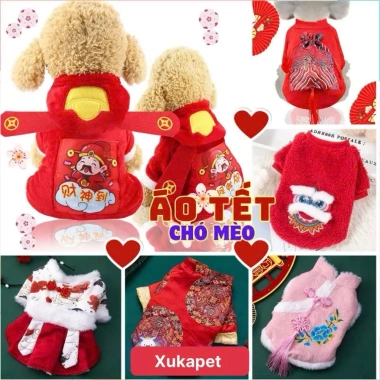 HOT 2.026 Quần áo tết giữ nhiệt Lna cho chó mèo, bao lì xì may mắn cao cấp - 50k