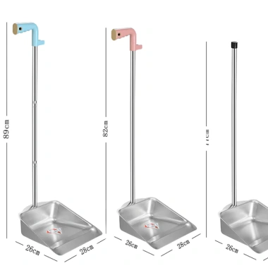 Hót rác inox thép không rỉ tay cầm dài 25-28cm, kèm móc treo, giá 89.000đ 3
