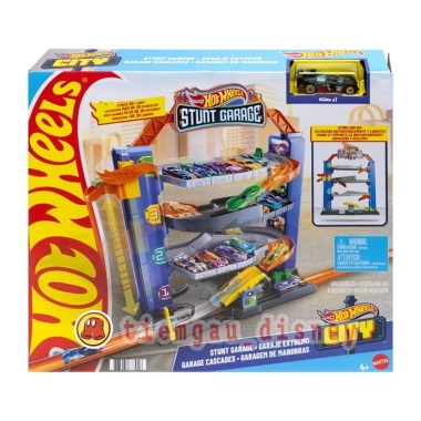 Hot Wheels City Stunt Garage - Đồ chơi nhà để xe ba tầng, giảm giá chỉ 749.000₫