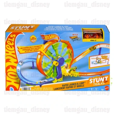 Hot Wheels Stunt Track Rapid Launch & Loop - Đường đua xe mạo hiểm, chỉ 1.199.000 VND