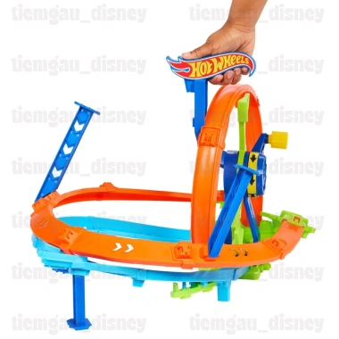 Hot Wheels Stunt Track Rapid Launch & Loop - Đường đua xe mạo hiểm, chỉ 1.199.000 VND