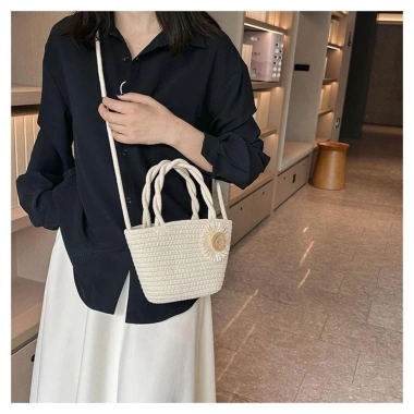 HOTREN 2.024 Túi Cối Mini Hoa Cúc - Túi Đi Biển Quảng Châu, Phong Cách Nhật Bản, Giá 75k 6