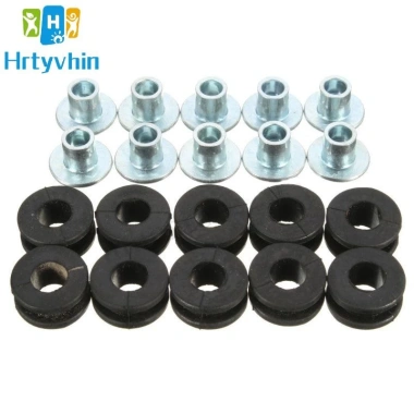 Hrtyvhin 10 chiếc grommet cao su cho xe máy - bu lông giảm áp, đệm ống lót, lắp đặt dễ dàng, giá chỉ 57.065₫