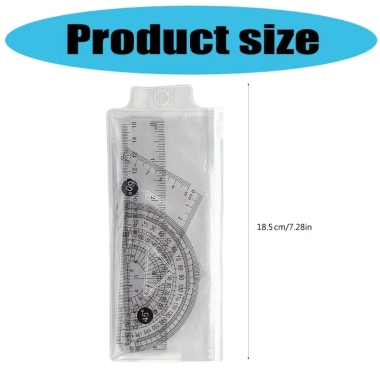 Hrtyvhin 4 Bộ Toán Hình Học 15cm Nhựa Thước Tam Giác & Thẳng Giá 37,208 VND 2