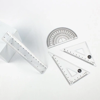 Hrtyvhin 4 Bộ Toán Hình Học 15cm Nhựa Thước Tam Giác & Thẳng Giá 37,208 VND 4