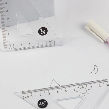 Hrtyvhin 4 Bộ Toán Hình Học 15cm Nhựa Thước Tam Giác & Thẳng Giá 37,208 VND 5