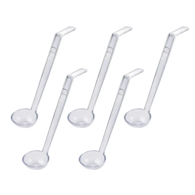 Hrtyvhin 5 Chiếc Nhựa An Toàn Tay Cầm Dài Thìa Canh Chịu Nhiệt cho Bát Sâu, Cocktail, Trộn - Giá 121,220 VND