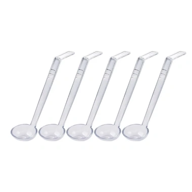 Hrtyvhin 5 Chiếc Nhựa An Toàn Tay Cầm Dài Thìa Canh Chịu Nhiệt cho Bát Sâu, Cocktail, Trộn - Giá 121,220 VND
