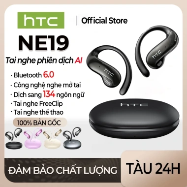 HTC NE19 Tai nghe Bluetooth 6.0 Dịch 135 ngôn ngữ, âm thanh HiFi, không dây, micrô – 254.000₫