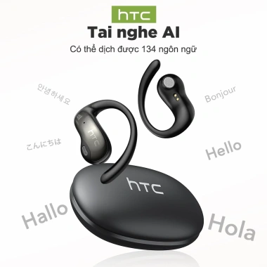 HTC NE19 Tai nghe Bluetooth 6.0 Dịch 135 ngôn ngữ, âm thanh HiFi, không dây, micrô – 254.000₫
