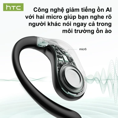 HTC NE19 Tai nghe Bluetooth 6.0 Dịch 135 ngôn ngữ, âm thanh HiFi, không dây, micrô – 254.000₫