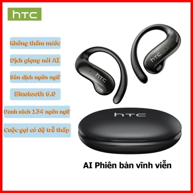 HTC NE19 Tai nghe Bluetooth 6.0 Dịch 135 ngôn ngữ, âm thanh HiFi, không dây, micrô – 254.000₫