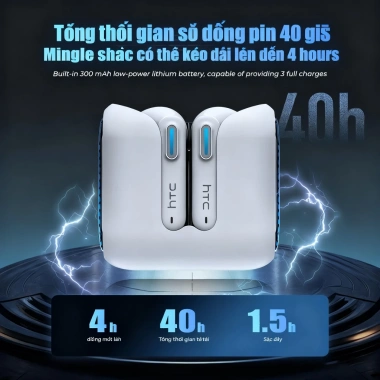 HTC NE49 Dịch Tai Nghe Bluetooth Đa Ngôn Ngữ, Thời Gian Thực, Pin 6.0h, IPX5 Chống Thấm, HiFi, Giảm Ồn - 199k 2