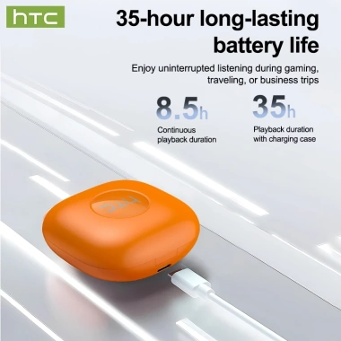 HTC NE63 Tai Nghe Dịch Thuật AI TWS Bluetooth 5.1 HiFi Bass, Chống Nước, LED, Micrô – Giá 339.900 VNĐ 6