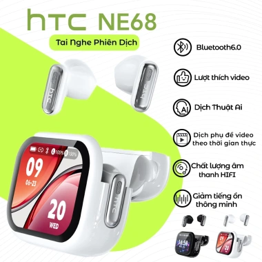 HTC NE68 Tai Nghe Phiên Dịch 134 Ngôn Ngữ Thời Thực Bluetooth 6.0 LED HiFi 10mm cho iOS Android PC
