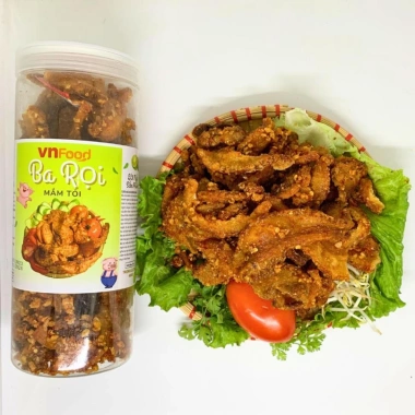 Hũ 400g Ba Rọi Chiên Giòn Sóc Mắm Tỏi Nguyên Miếng - VnFood Giá 190k Giảm 22% 3