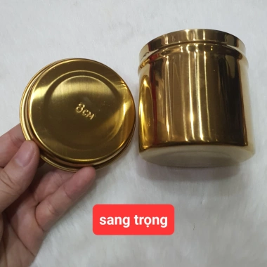 Hũ bông 8cm mạ màu Vàng sang trọng - Siêu phẩm đẳng cấp, giảm giá 48.510₫