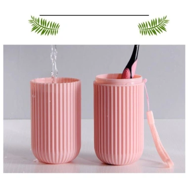 Hũ Đựng Bàn Chải Trụ và Kem Đánh Răng Kiểu Tròn, Kèm 2 Cốc Du Lịch - Giá 10.500 VND 5