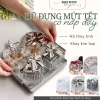 Hũ Đựng Mứt Tết Thủy Tinh Kèm Khay Kim Loại - Đĩa Trái Cây Có Nắp BK49 265.000