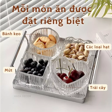 Hũ Đựng Mứt Tết Thủy Tinh Kèm Khay Kim Loại - Đĩa Trái Cây Có Nắp BK49 265.000 7 Hũ Đựng Mứt Tết Thủy Tinh Kèm Khay Kim Loại - Đĩa Trái Cây Có Nắp BK49 265.000 7