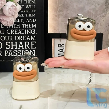 Hũ Đựng Tăm Living C và Hộp Tăm Bấm Tự Động Sticker Hoạt Hình Dễ Thương 41.000₫